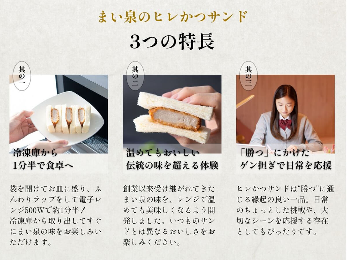 まい泉のヒレかつサンド(冷凍・６切)